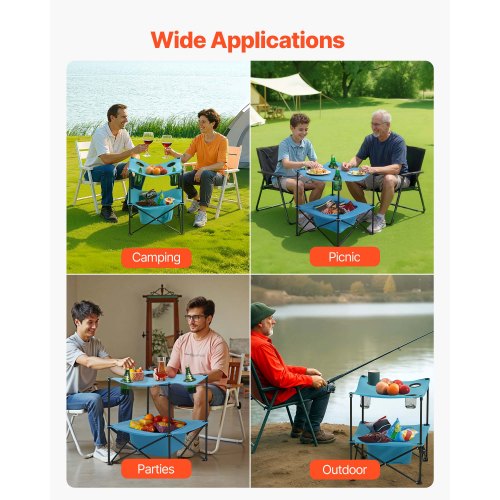Folding Camping Table Portable Outdoor Lightweight Picnic Table 600D