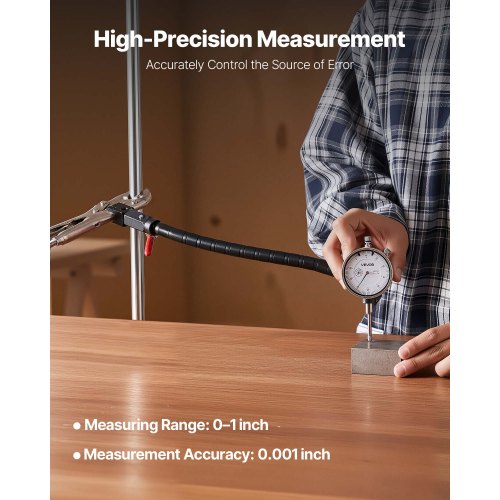 Dial Test Indicator with 360Degree Flexible Arm and 360Degree Locking