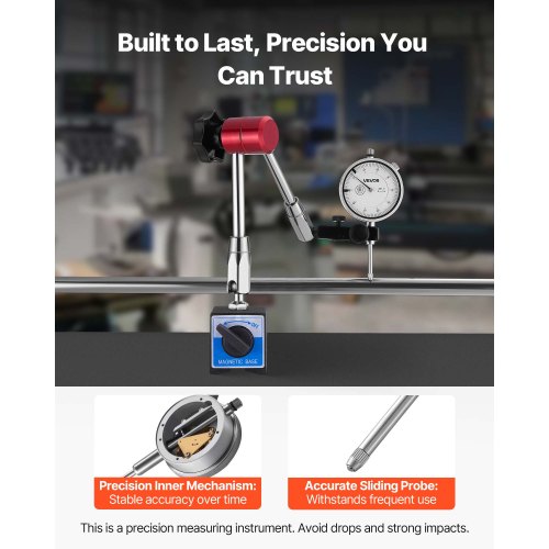 Dial Test Indicator with Magnetic Flexible Base Stand001 inch Accuracy