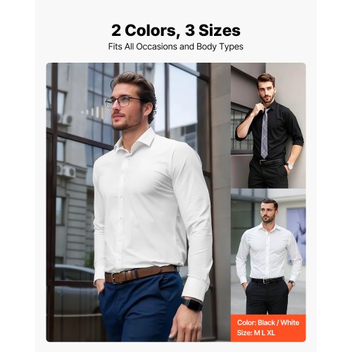 Mens Button Up Shirt Mens Long Sleeve Wrinklefree Button Down Dress 1