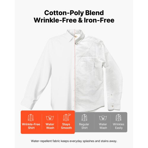 Mens Button Up Shirt Mens Long Sleeve Wrinklefree Button Down Dress 2