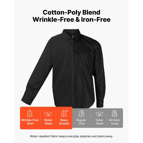 Mens Button Up Shirt Mens Long Sleeve Wrinklefree Button Down Dress 5