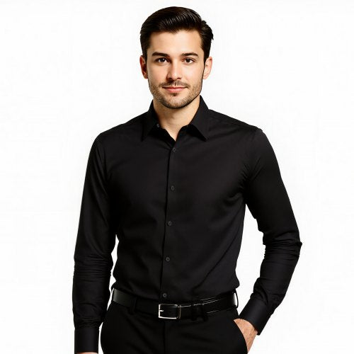 Mens Button Up Shirt Mens Long Sleeve Wrinklefree Button Down Dress 5