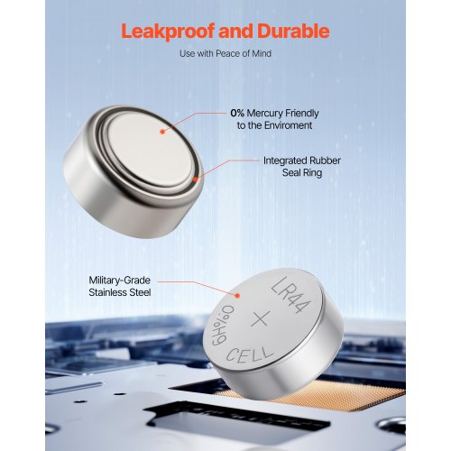 Button Cell Battery 4 Pack 40 Count LR44 Alkaline Batteries NonMercury