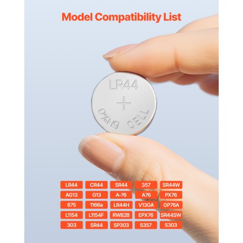 Button Cell Battery 4 Pack 40 Count LR44 Alkaline Batteries NonMercury
