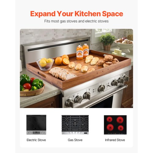 Noodle Board Stove Cover Stove Top Cover Board for Gas Burner Electric
