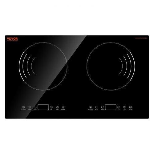 Induction Cooktop 1800W Electric Countertop Burner 2 Burner Touch Control
