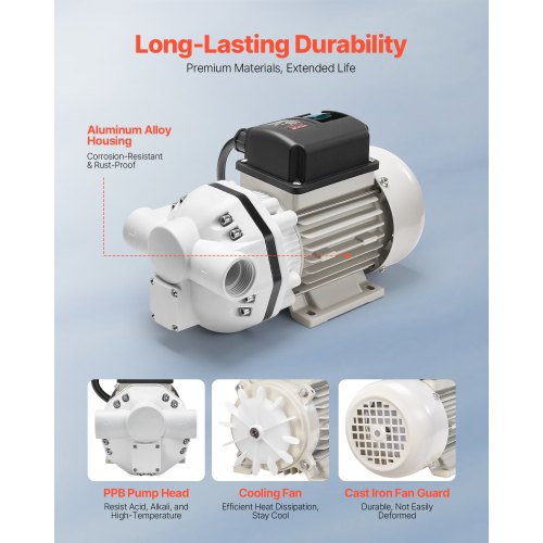 DEF Transfer Pump 105 GPM Diaphragm Irrigation Self Priming Electric