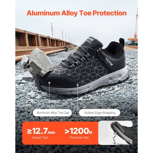 Steel Toe Shoes for Men US Size 13 Wide Mens Cushion Sport Safety Toe