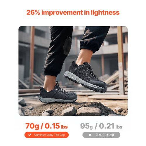 Steel Toe Shoes for Men US Size 11 Wide Mens Cushion Sport Safety Toe