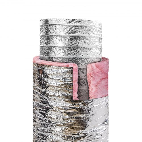 Dryer Vent Hose 10 Insulated Flexible Duct 25FT Long with 2 Duct Clamps