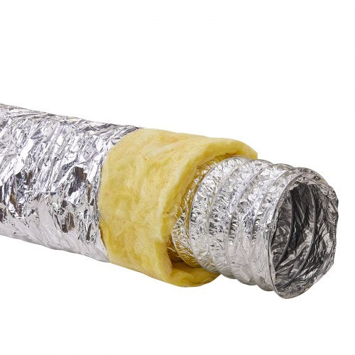Dryer Vent Hose 6 Insulated Flexible Duct 25FT Long with 2 Duct Clamps