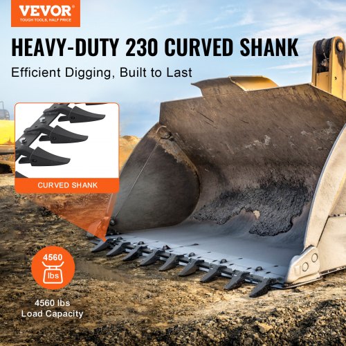 Bucket Tooth Bar 72 Heavy Duty Tractor Bucket 9 Teeth Bar for Loader