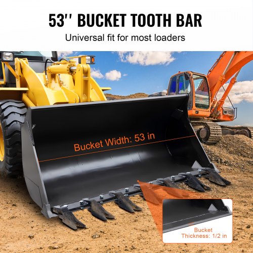 Bucket Tooth Bar 53 Heavy Duty Tractor Bucket Teeth Bar for SubCompact