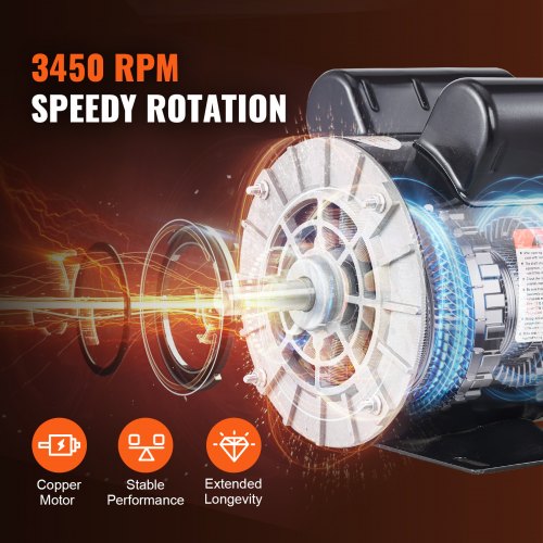 2HP SPL Air Compressor Electric Motor 115230V 2010 Amps 56 Frame