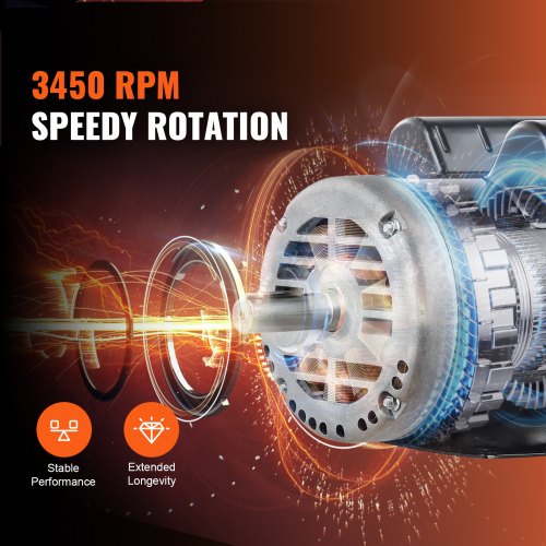 5HP Air Compressor Electric Motor 230V 25 Amps 56HZ Frame 3450RPM 78