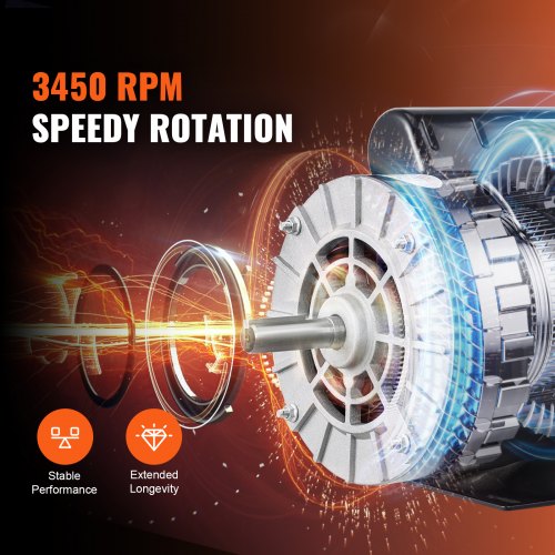 5HP SPL Air Compressor Electric Motor 230V 176Amps 56 Frame 3450RPM 58
