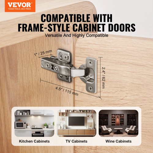 Cabinet Hinges 50 Packs Full Overlay Kitchen Cabinet Door Hinges 100