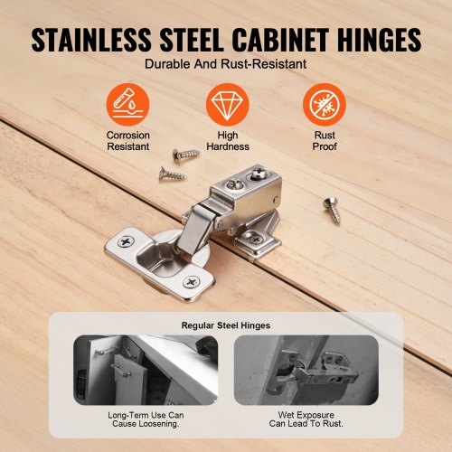Cabinet Hinges 60 Packs Partial Overlay Kitchen Cabinet Door Hinges 100