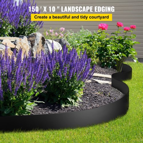 Landscape Edging 10 inch Depth 150 ft Total Length Recycled HDPE Coiled