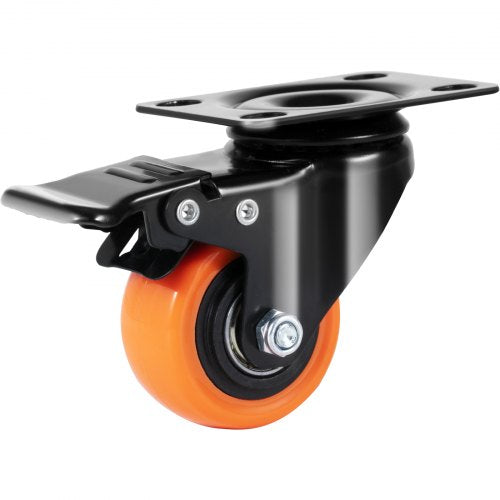Caster Wheels 2inch Swivel Plate Casters Set of 4 with Security Dual