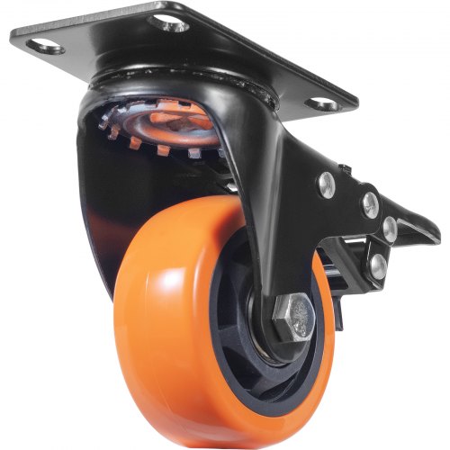 Caster Wheels 3inch Swivel Plate Casters Set of 4 with Security AB