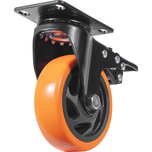 Caster Wheels 4inch Swivel Plate Casters Set of 4 with Security AB