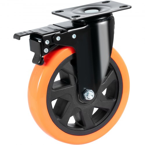 Caster Wheels 6inch Swivel Plate Casters Set of 4 with Security AB