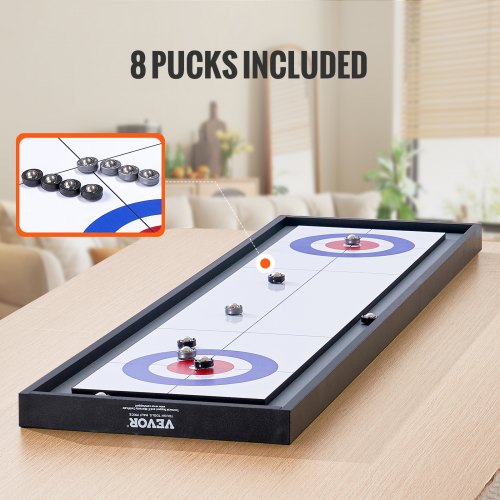 45 Shuffleboard and Curling 2 in 1 Board Game Portable Tabletop Set – 4 L
