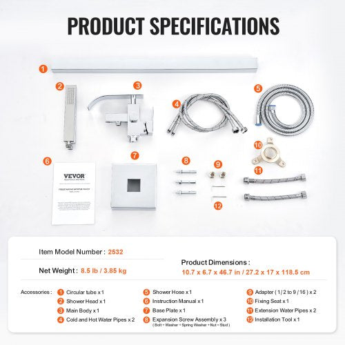 Freestanding Bathtub Faucet Floor Mount Freestanding Tub Filler Shower