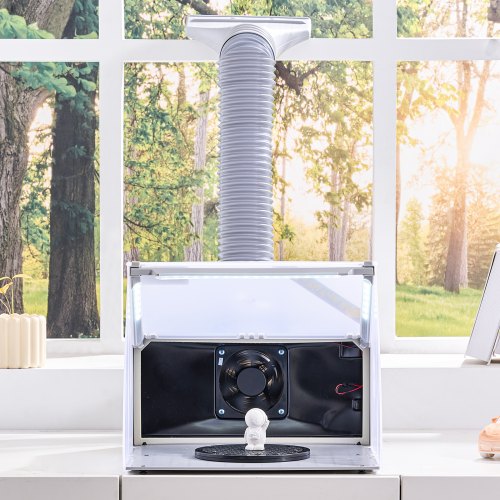 Airbrush Spray Booth Portable Hobby Airbrush Paint Spray Booth Kit with LED