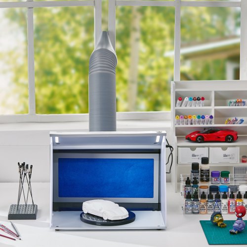 Airbrush Spray Booth Portable Hobby Airbrush Paint Spray Booth Kit with 4