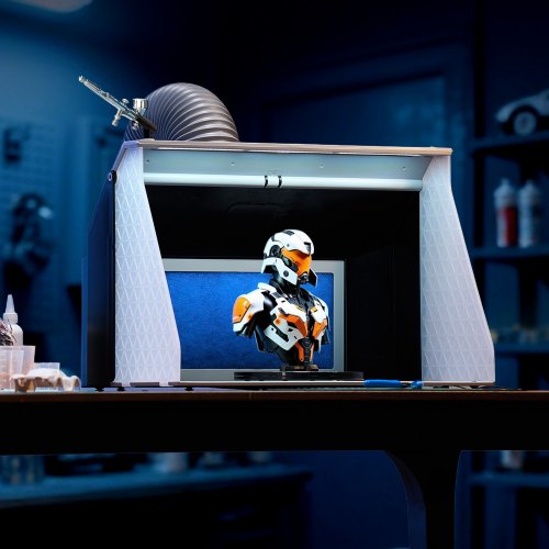 Airbrush Spray Booth Dual Fans 215 x 187 x 14.6 in Portable Hobby