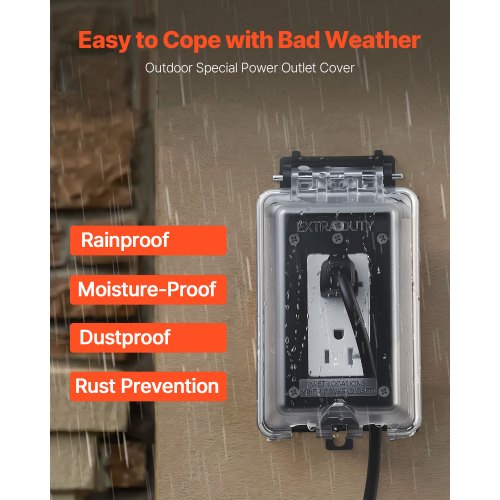 Outdoor Outlet Cover 1Gang Weatherproof Electrical Outlet Cover with Lockable