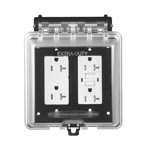 Outdoor Outlet Cover 2Gang Weatherproof Electrical Outlet Cover with Lockable