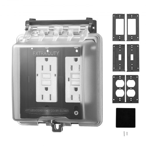 Outdoor Outlet Cover 2Gang Weatherproof Electrical Outlet Cover with Lockable
