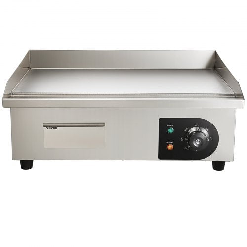Commercial Electric Griddle 21 1600W Countertop Flat Top Grill Stainless