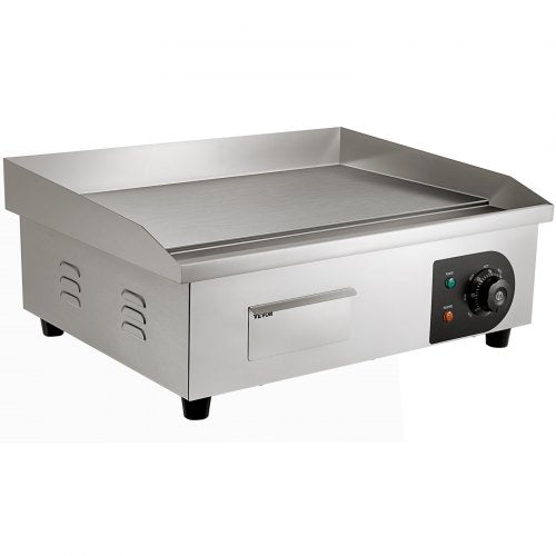 Commercial Electric Griddle 21 1600W Countertop Flat Top Grill Stainless
