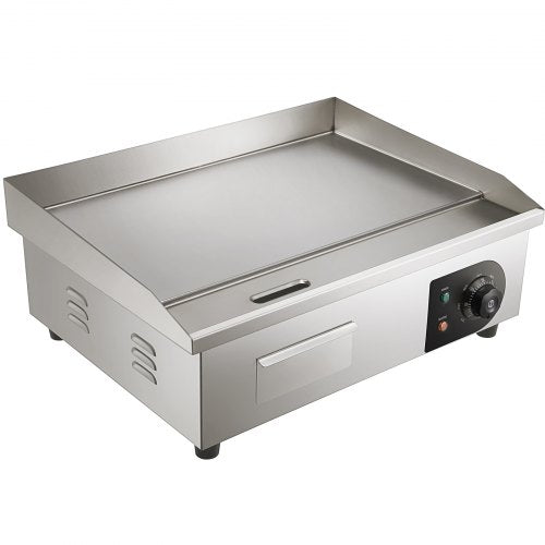 Commercial Electric Griddle 21 1600W Countertop Flat Top Grill Stainless