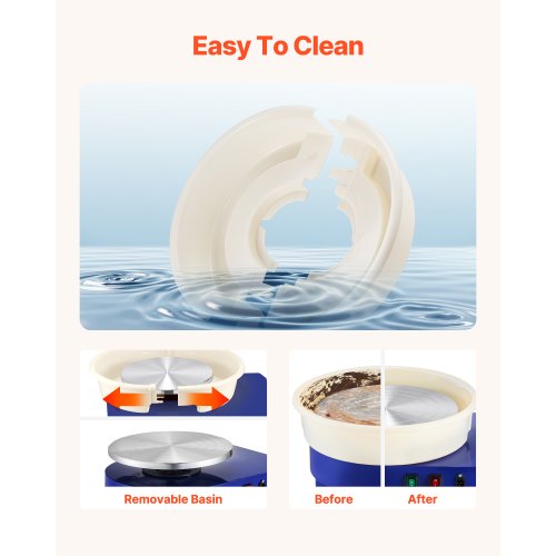 Pottery Wheel 14 in Ceramic Wheel Forming Machine 60300 RPM Speed