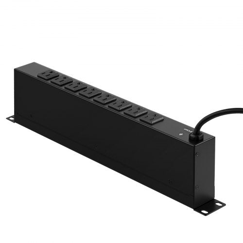 1U PDU 8 Outlets Rack Mount Power Strip Fits Standard 19 Server Racks