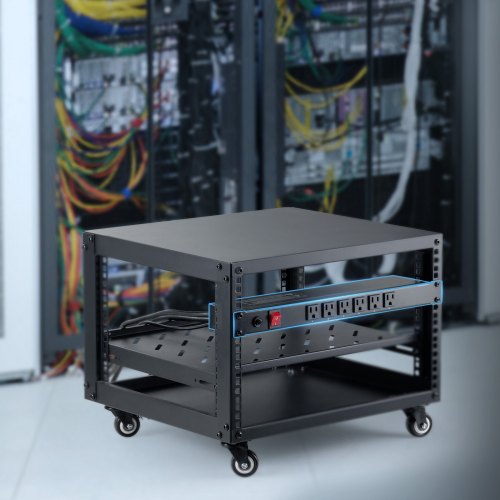 1U PDU 12 Outlets Rack Mount Power Strip Fits Standard 19 Server Racks