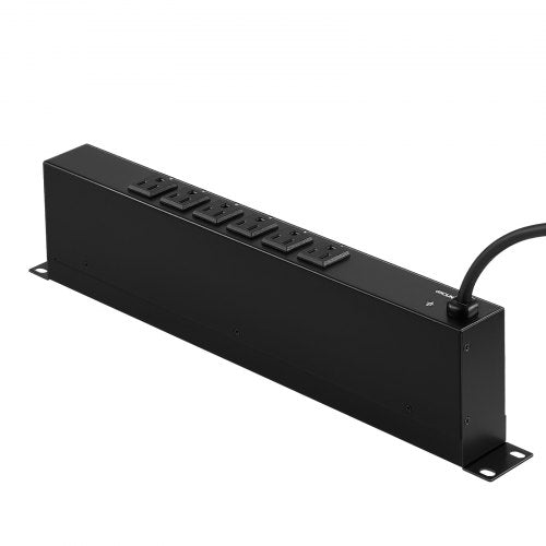 1U PDU 12 Outlets Rack Mount Power Strip Fits Standard 19 Server Racks