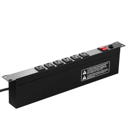 1U PDU 12 Outlets Rack Mount Power Strip Fits Standard 19 Server Racks