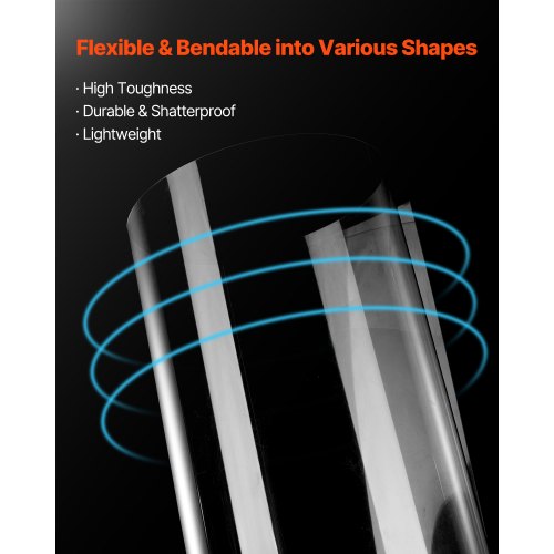PETPlexiglass Sheets 5Pack Plastic Sheet 24 x 36 Inch 004 Inch Thick