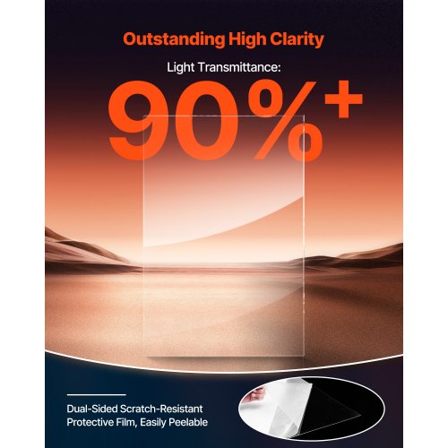 PETPlexiglass Sheets 5Pack Plastic Sheet 24 x 36 Inch 004 Inch Thick