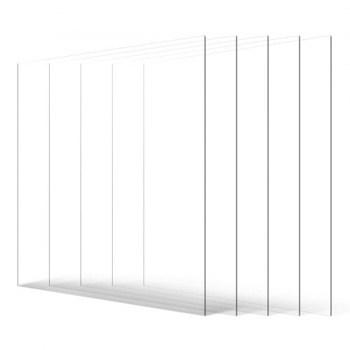 PETPlexiglass Sheets 5Pack Plastic Sheet 24 x 36 Inch 004 Inch Thick