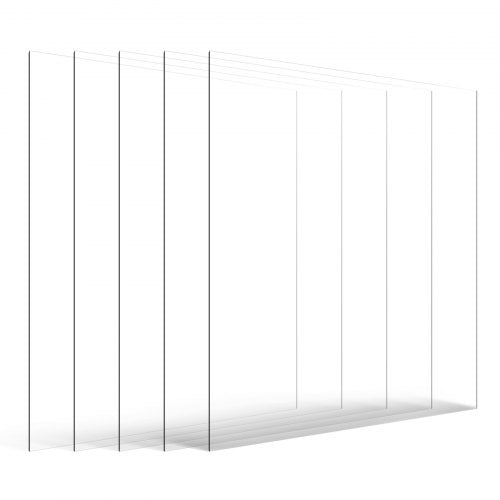 PETPlexiglass Sheets 5Pack Plastic Sheet 24 x 36 Inch 004 Inch Thick