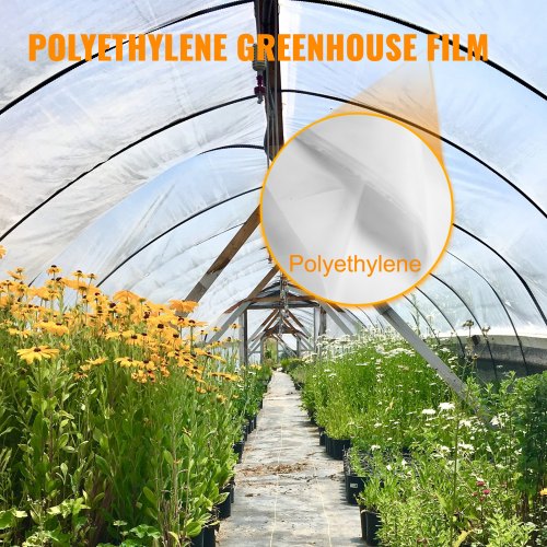 Greenhouse Film 12 x 28 ft Greenhouse Polyethylene Film 6 Mil Thickness