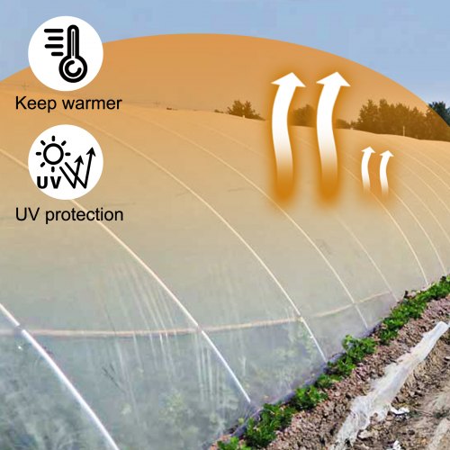 Greenhouse Film 12 x 28 ft Greenhouse Polyethylene Film 6 Mil Thickness